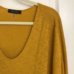 XL stitch fix mustard colored 3/4 blouse